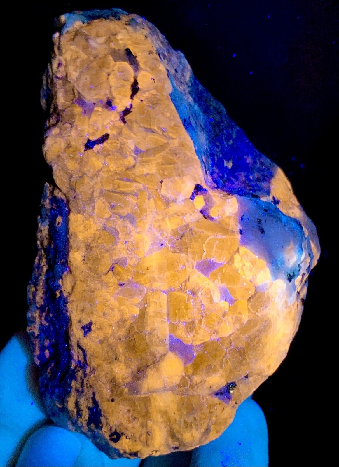 236 Gram Beautiful Natural Rare  Fluorescent Afghanite With Pyrite Specimen- AFG