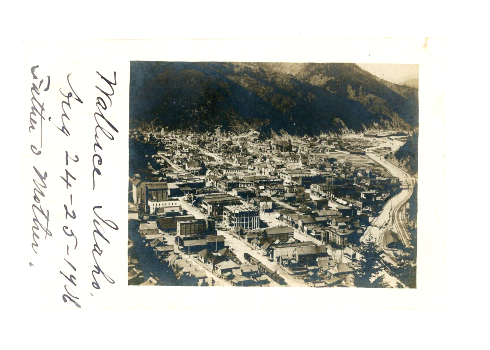 RPPC View of Wallace, Idaho UDB 1906