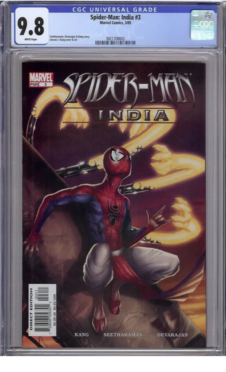 Spider-Man India #3 CGC Graded 9.8 Marvel March 2005 White Pages Comic Book.