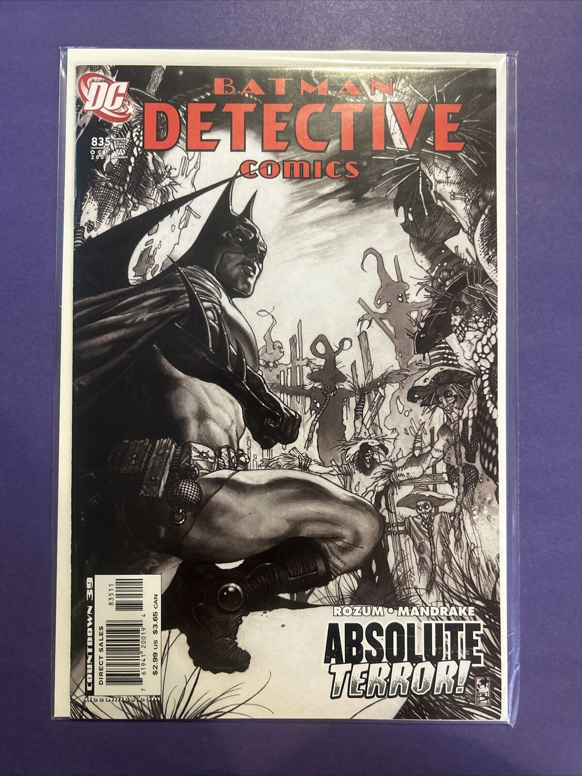2007 Batman Detective Comics #835 “Absolute Terror” 1st Edition Direct Sales