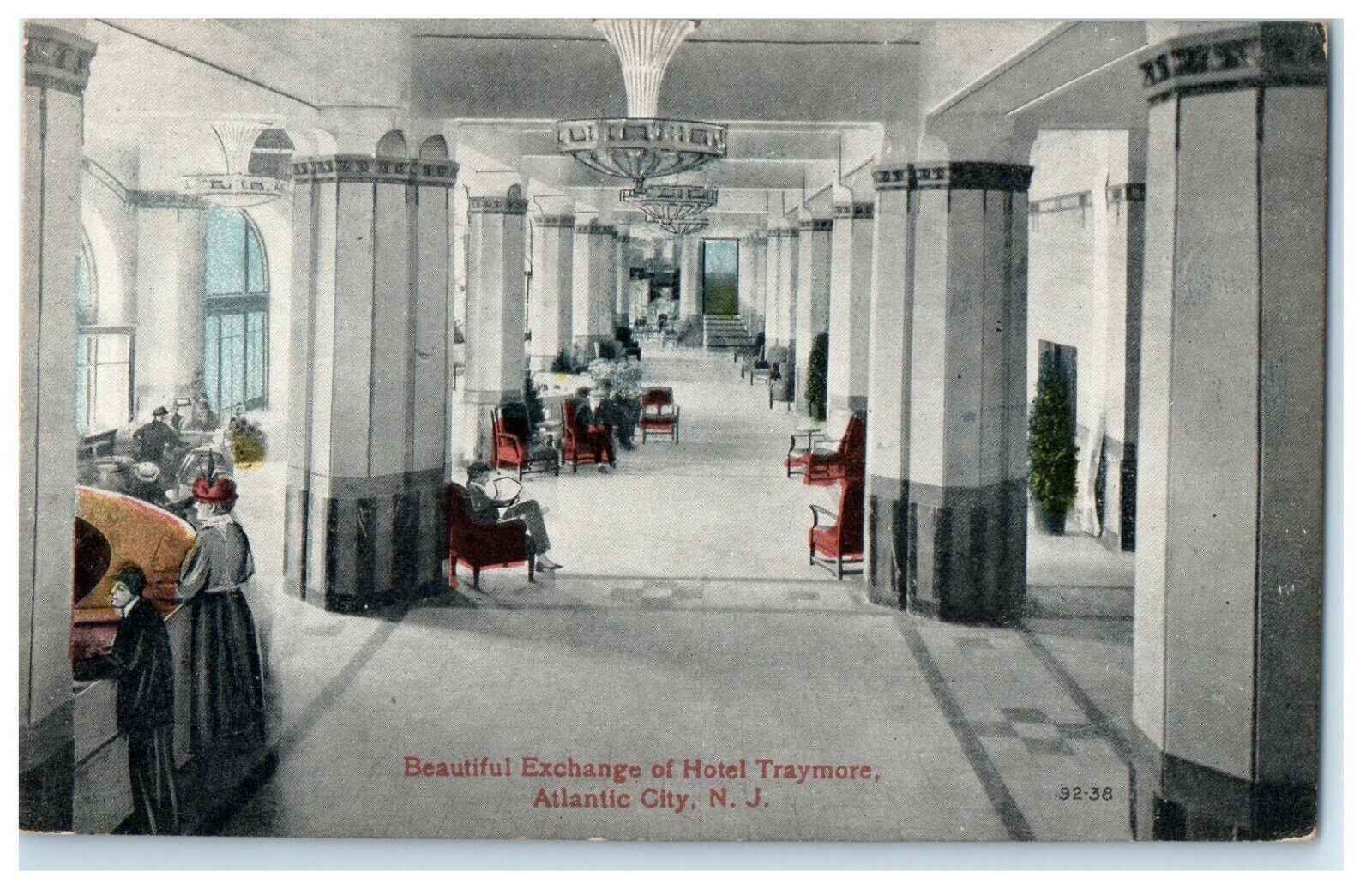 c1910's Beautiful Exchange Hotel Traymore Atlantic City New Jersey NJ Postcard