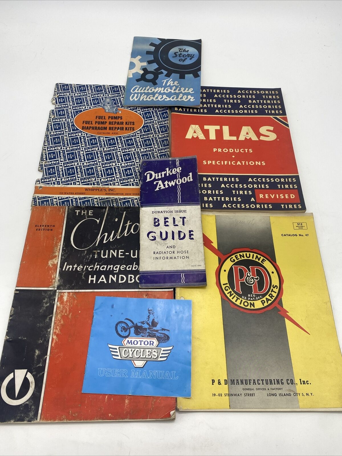Lot Of Vintage Automobile Catalogs From The 1940’s & 1950’s Esso Atlas Chilton +