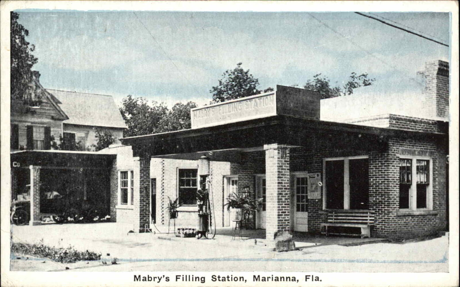Marianna FL Mabry\'s Gas Filling Station c1915 Postcard