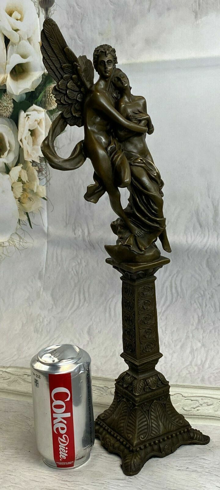 Eros And Psyche Mantle Decoration Genuine Bronze Sculpture Hot Cast Figure SALE
