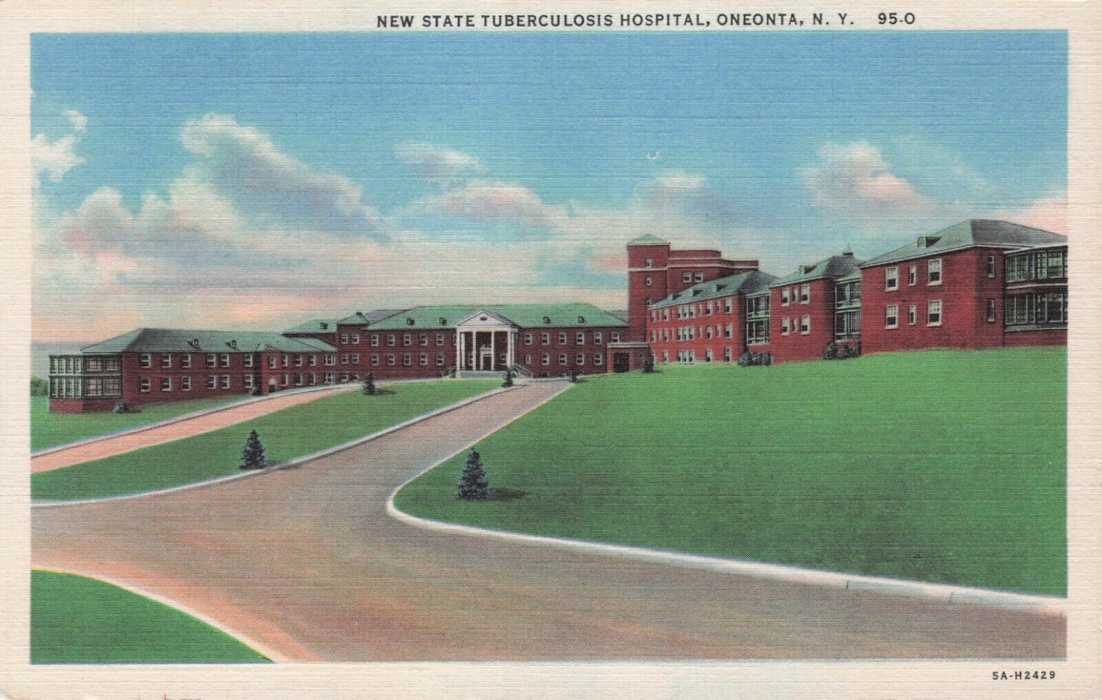 Vintage Postcard Oneonta New York New State Tuberculosis Hospital ca 1935  510