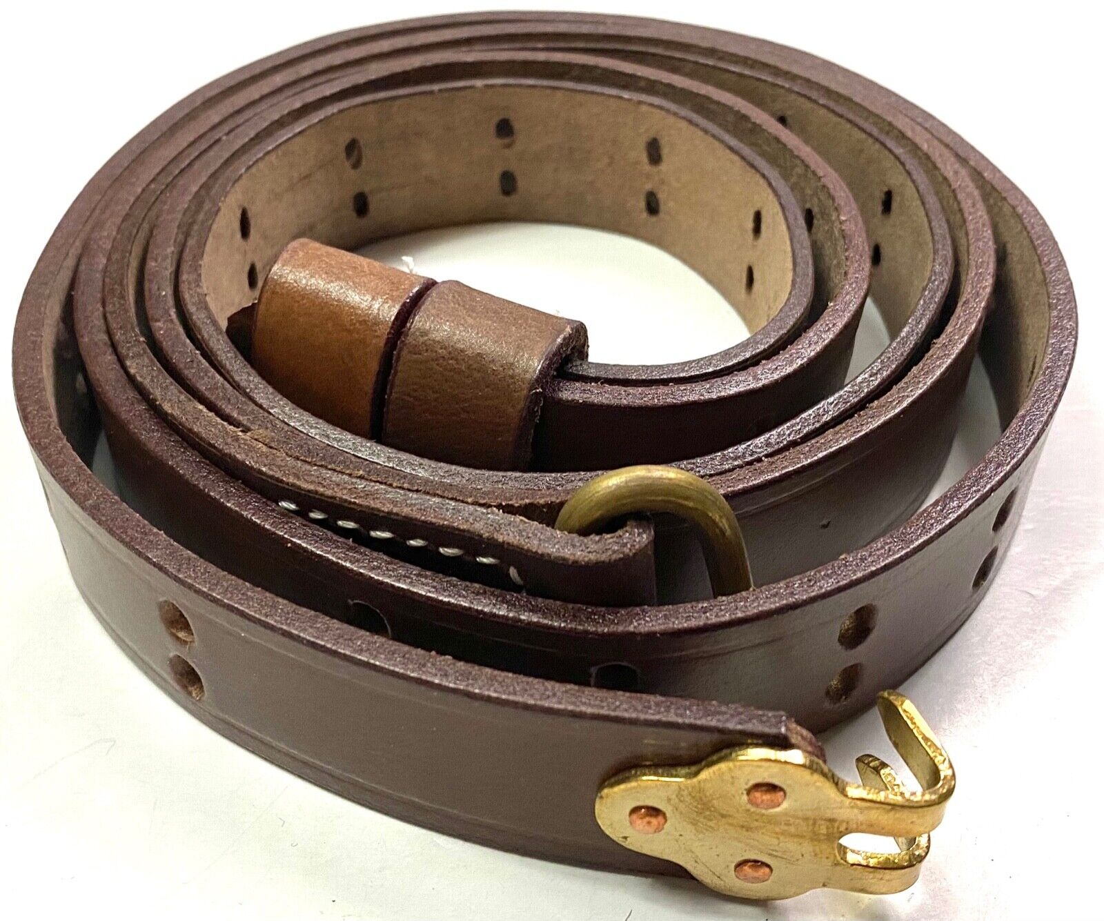 WWII US M1 GARAND RIFLE M1907 LEATHER CARRY SLING- 1 inch