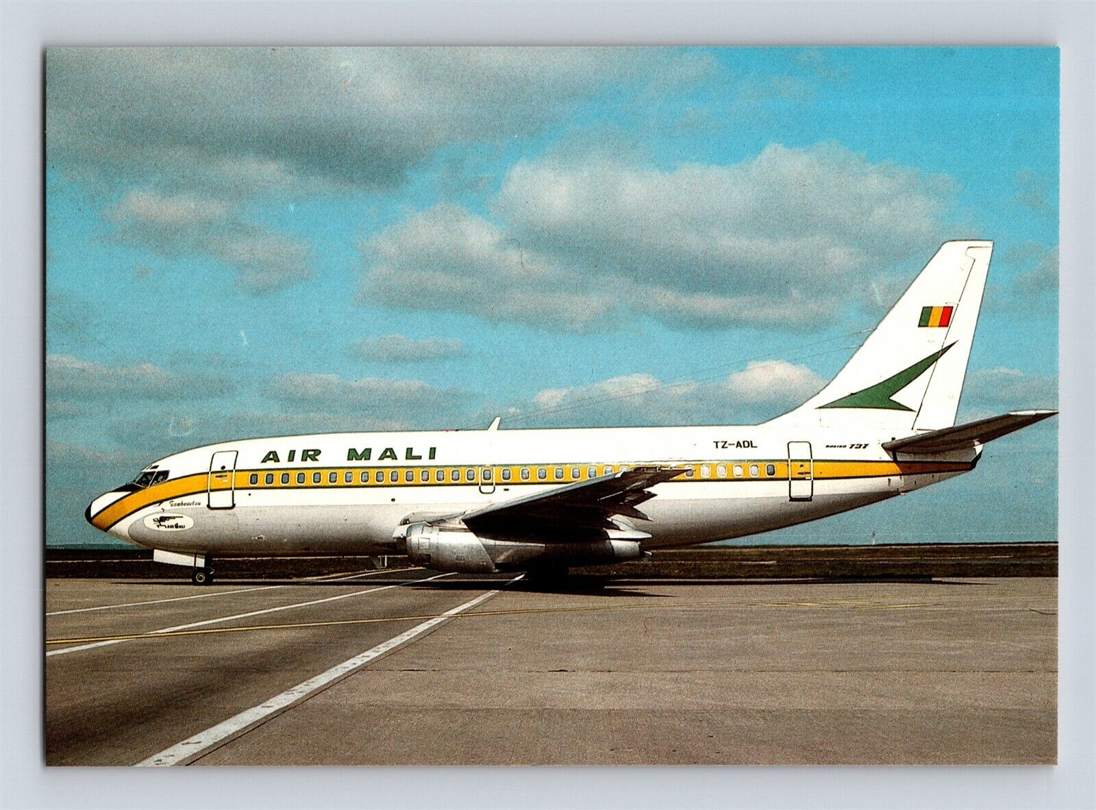 Aviation Airplane Postcard Air Mali Airlines Boeing 737-2D6 Moskal D19