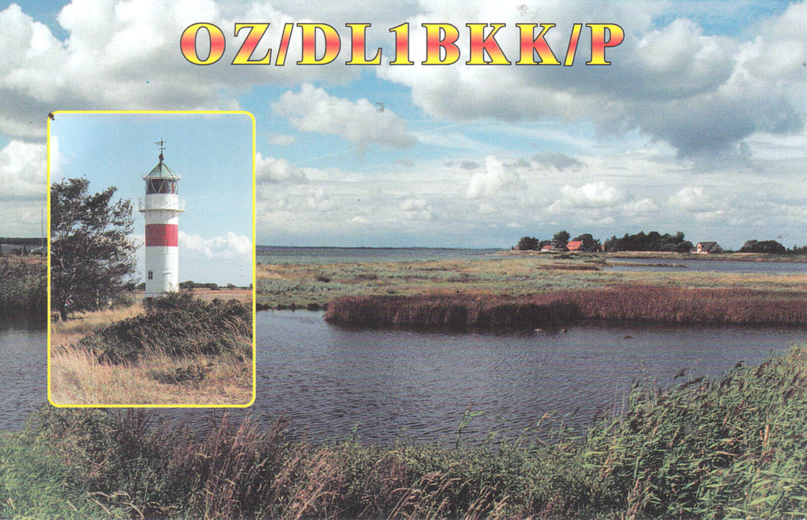 OZ/DL1BKK/P QSL Card--Romo Island Denmark IOTA EU-125 Lighthouse 2000