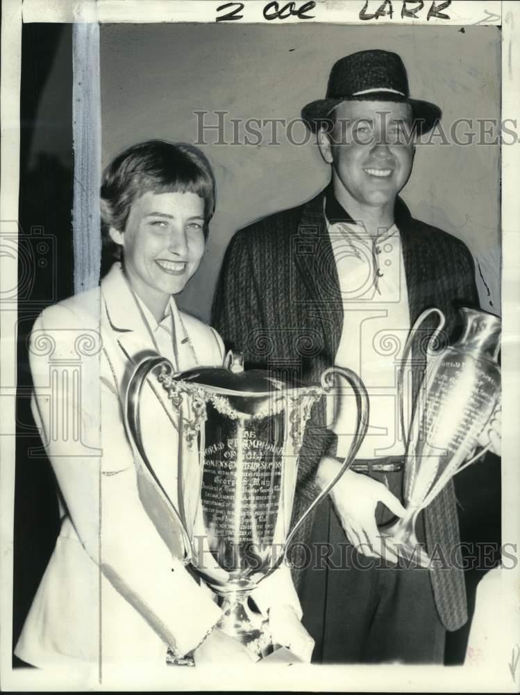 1957 Press Photo Amateur World champ golfers Clifford Ann Creed, Don Cherry
