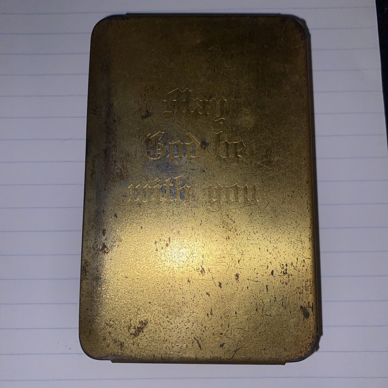 Antique/Vintage WWII Metal Cover Heart Shield Soldiers Pocket Bible.