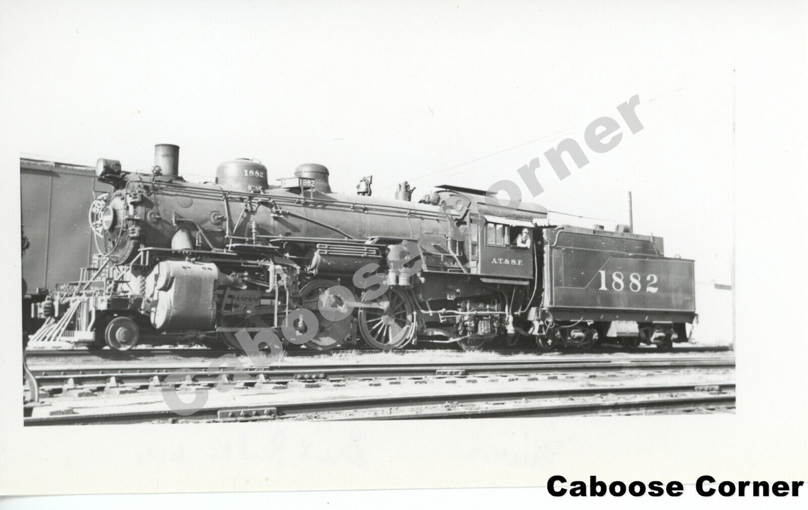 AT&SF Atchison Topeka & Santa Fe Railway #1882 KS 1951 B&W Photo (2064)
