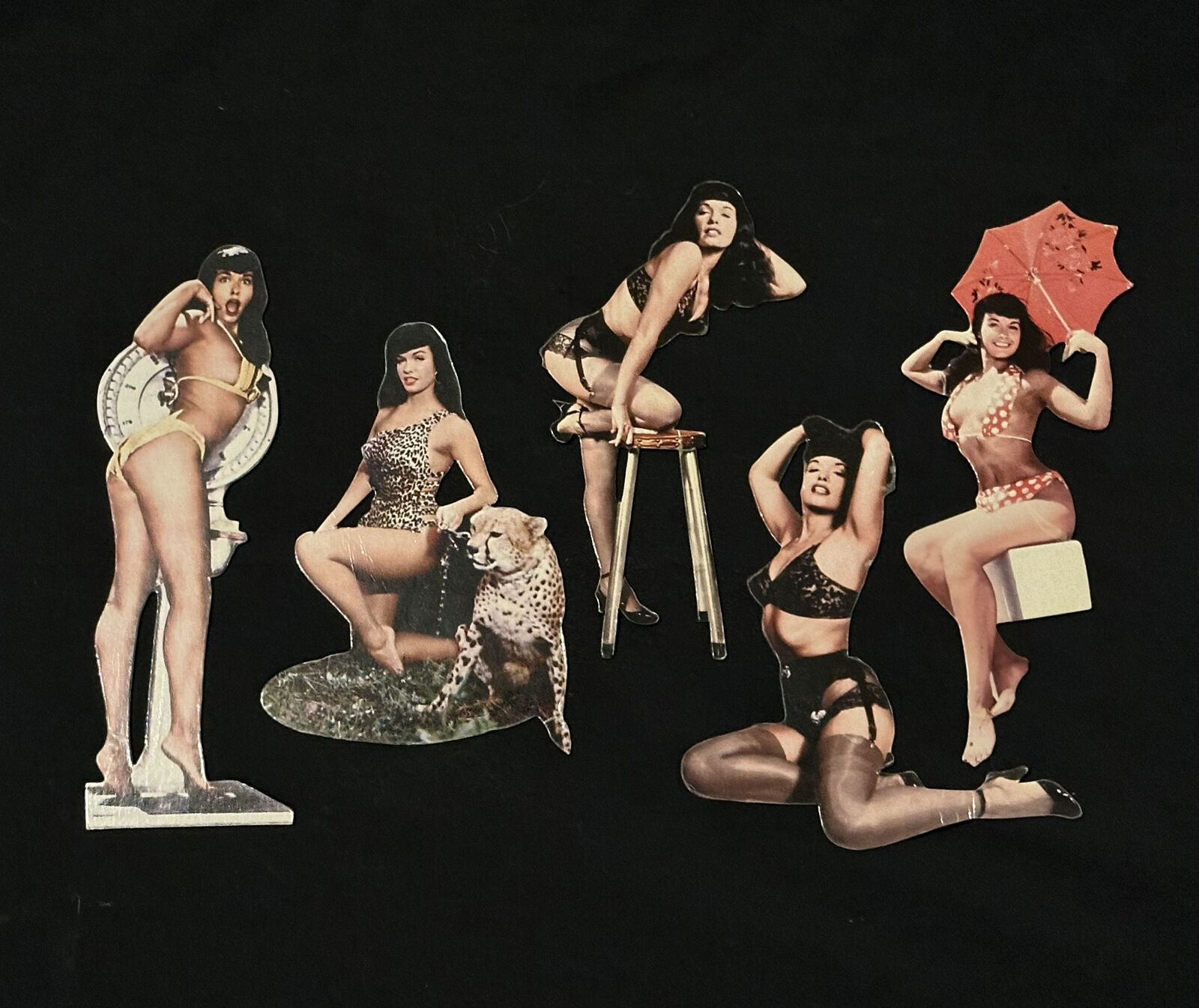 Rare Betty Page Magnets by Bunny Yeager. Bettie Page pin-up
