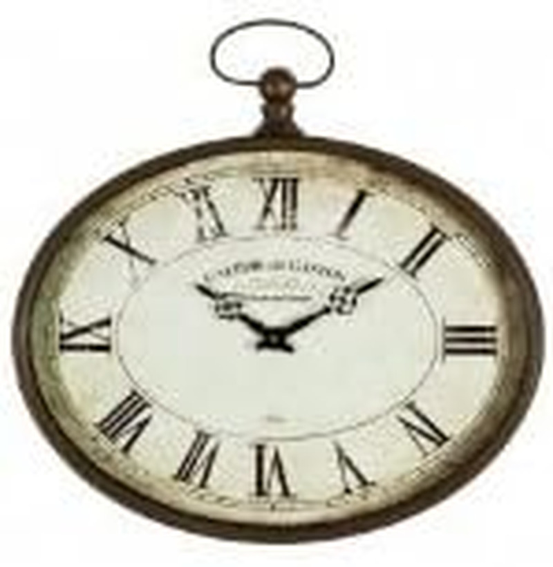 Vintage Style Oval French Wall Clock Galerie Du Gaston