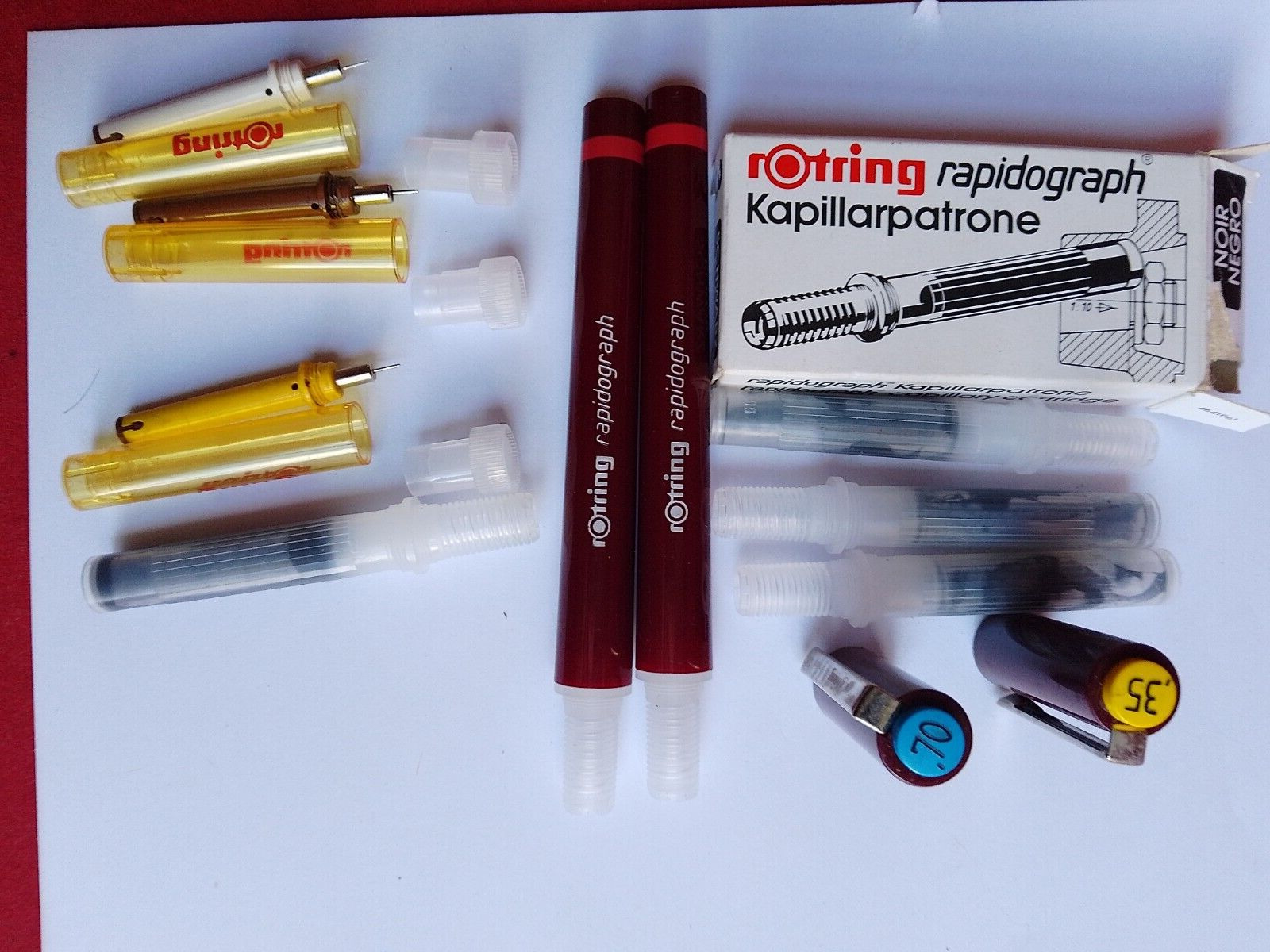 SPARE PARTS FOR Rotring Rapidograph VTG W Germany different parts vintage