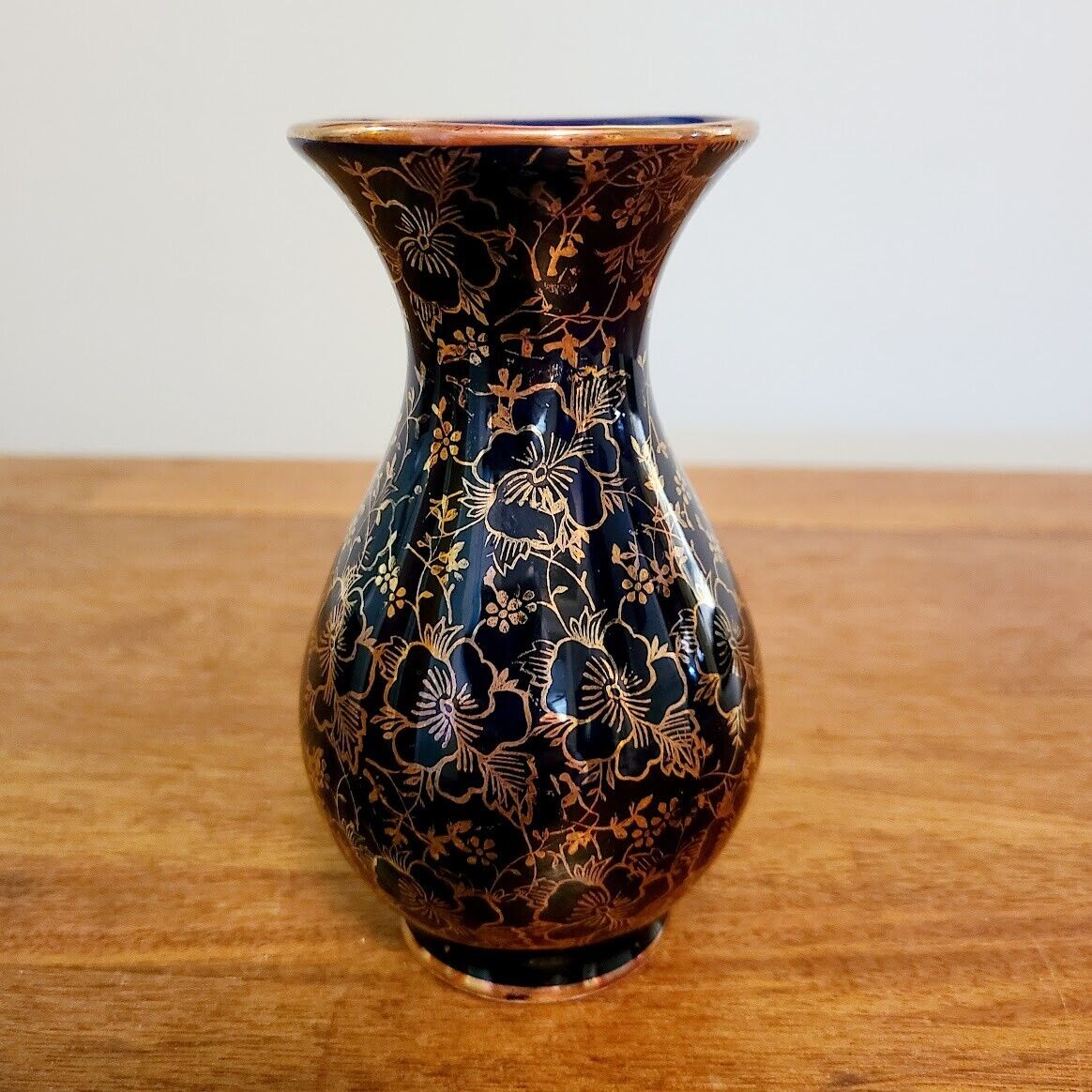 Small Vintage Echt Kobalt SCHALLER WIESAU Bavaria Vase - 1950s