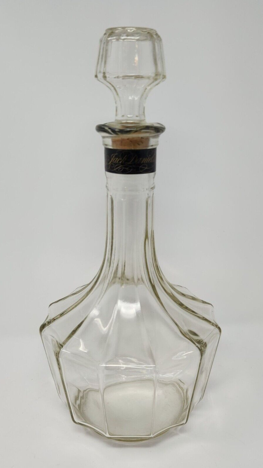 Vintage Jack Daniels Old No 7 Silver Cornet Whiskey Decanter Bottle Vintage
