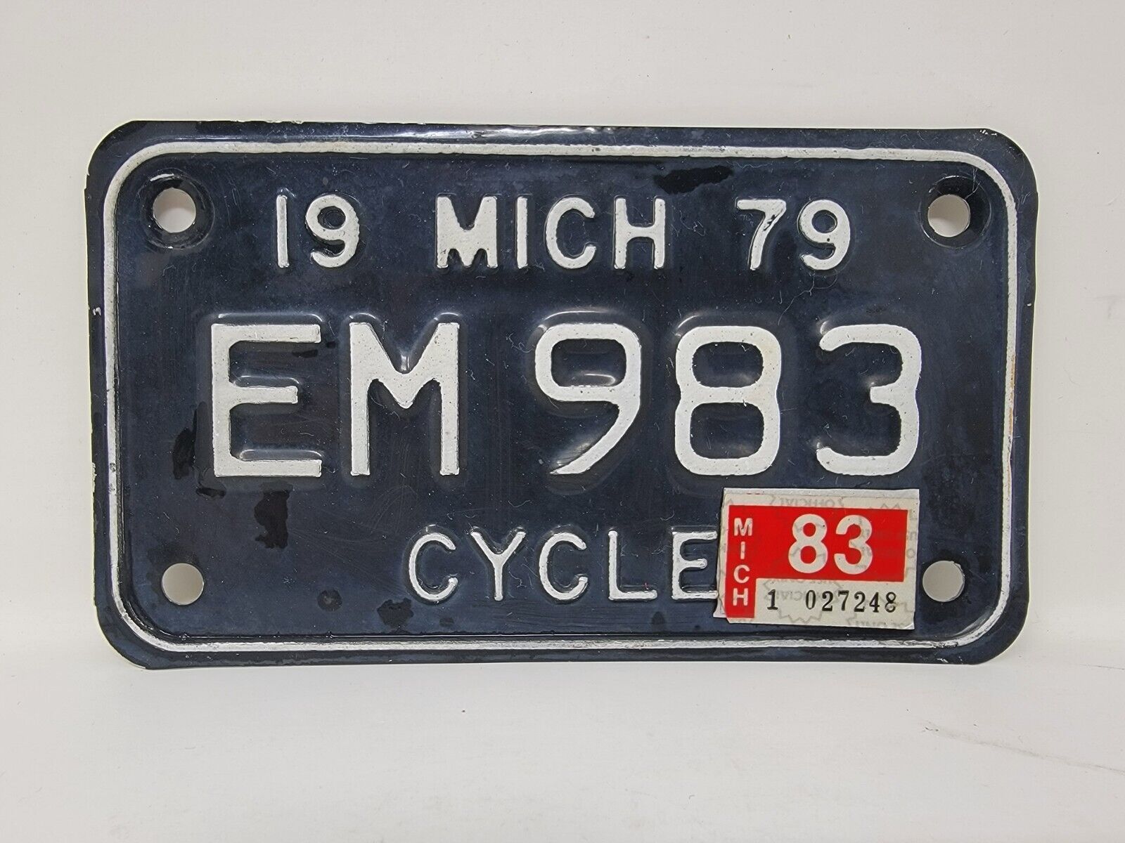 1979 Michigan MOTORCYCLE License Plate