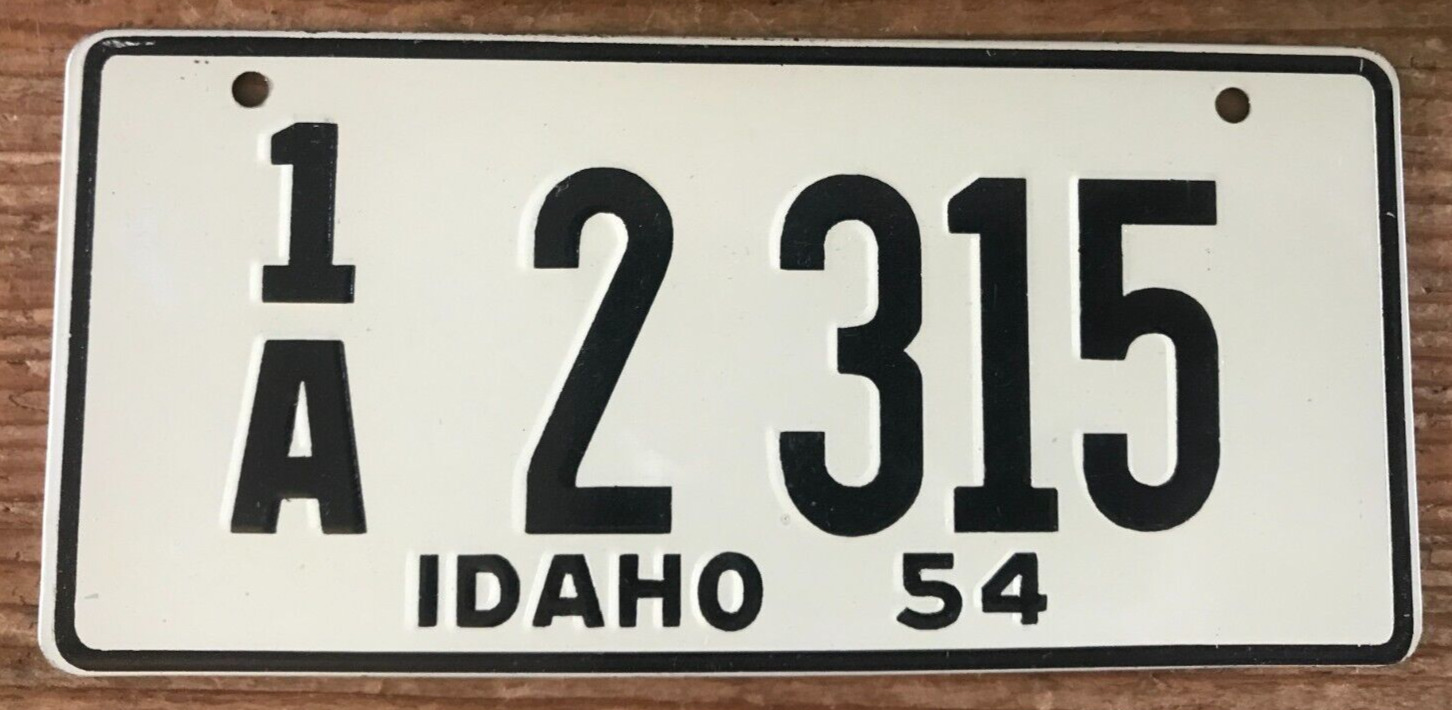 1954 Idaho Mini State License Plate bike / bicycle tag VTG Wheaties Cereal
