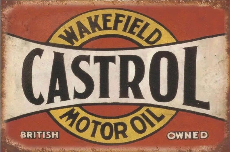 Wakefield Castrol Motor Oil Vintage Novelty Metal Sign 8\
