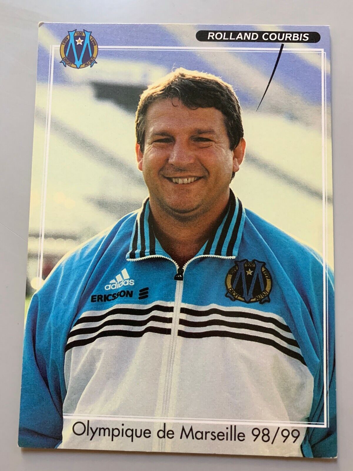 Vintage Rolland Curbis OM Olympique de Marseille 1998-1999 CPA Postcard