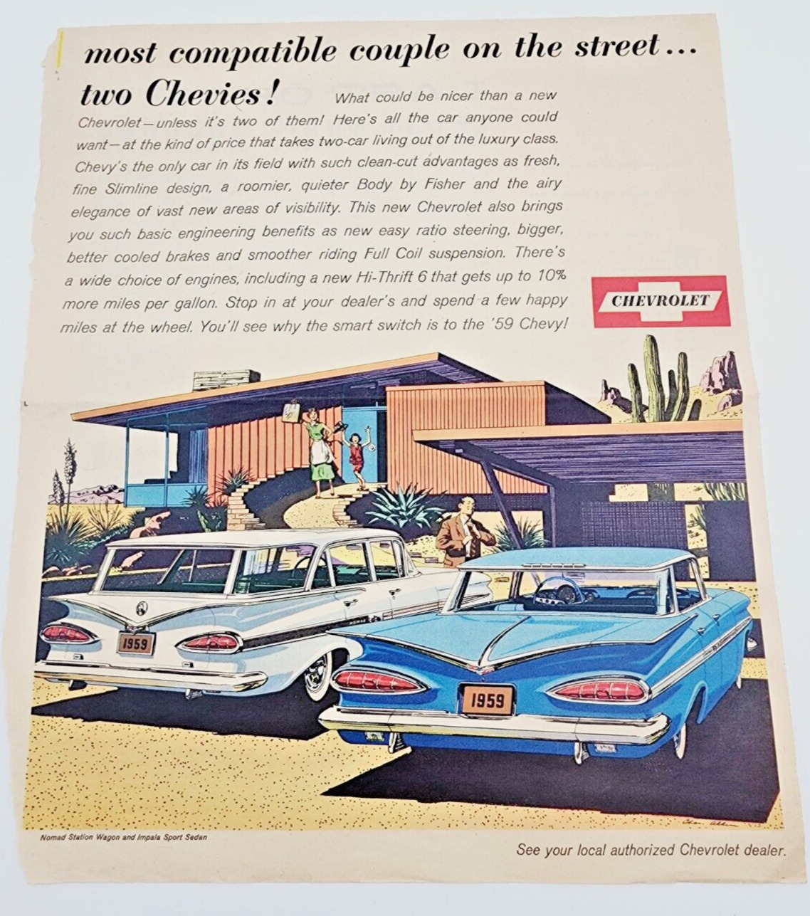 Advert -  Family Weekly 1959 Chevrolet \