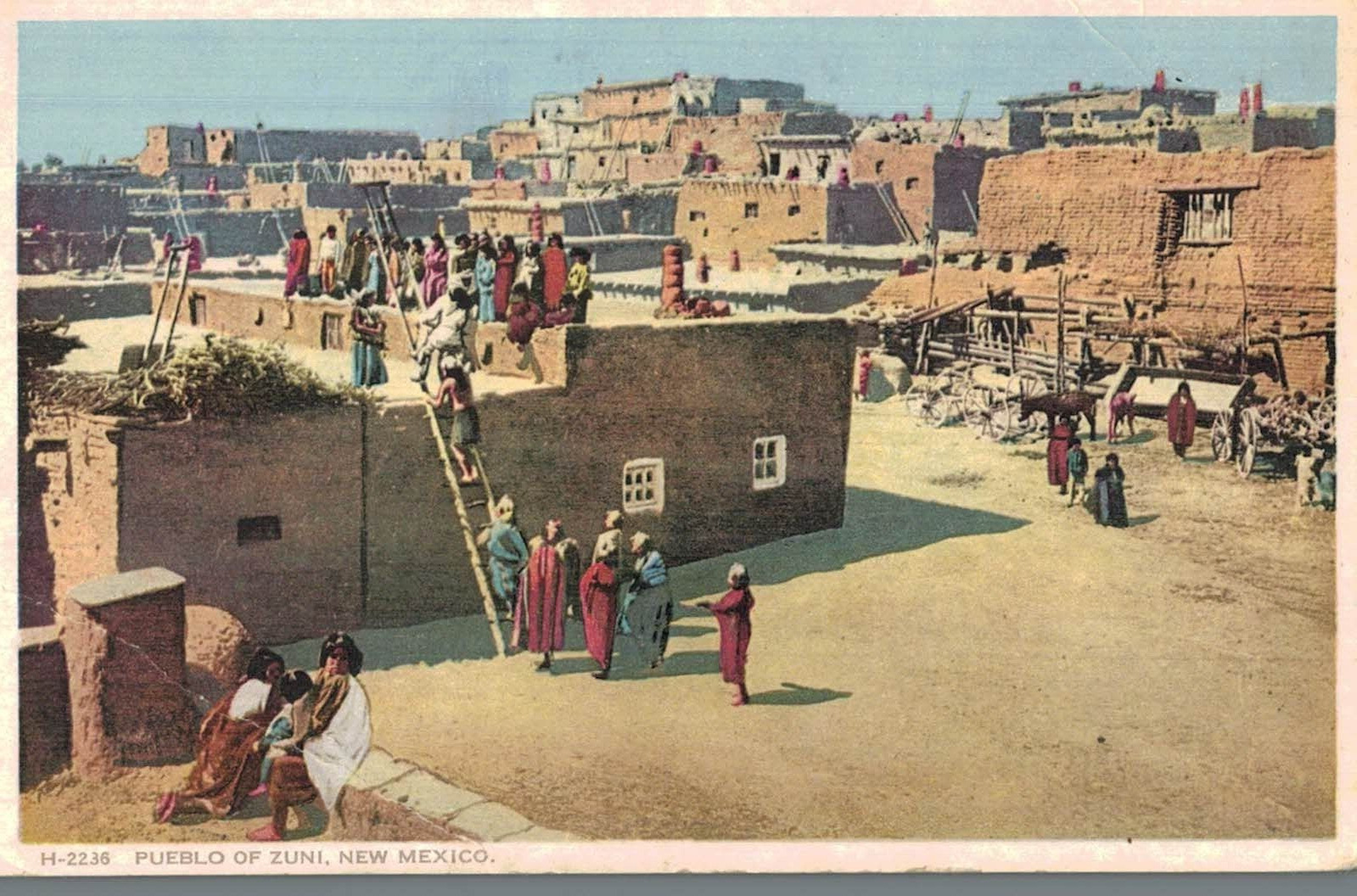 VIntage Postcard-Pueblo of Zuni, New Mexico