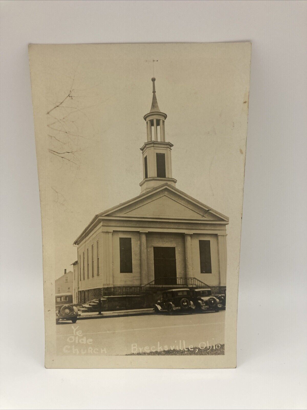 RPPC Postcard Ye Olde Church, Brecksville Ohio