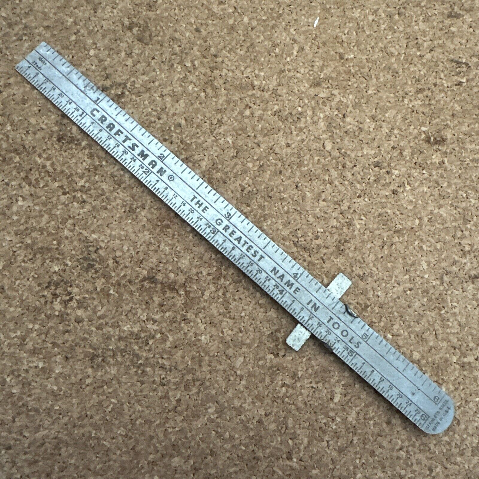 Vintage Craftsman USA Stainless Steel Ruler 6” Inch Pocket Ruler