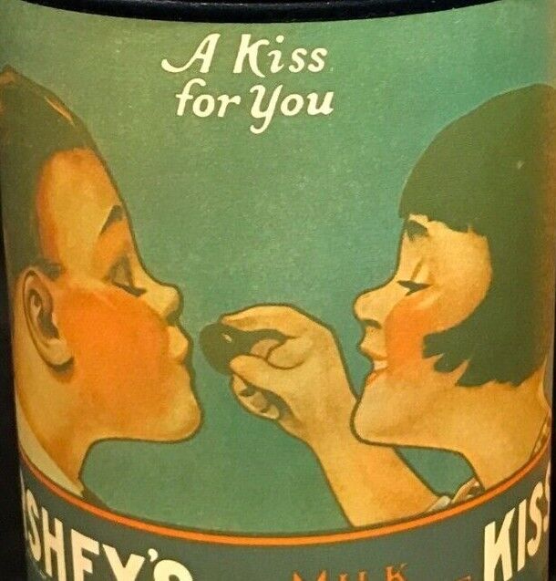Vtg 1980 Hershey\'s Chocolate Kisses Tin Hershey\'s Hometown Series Canister #1