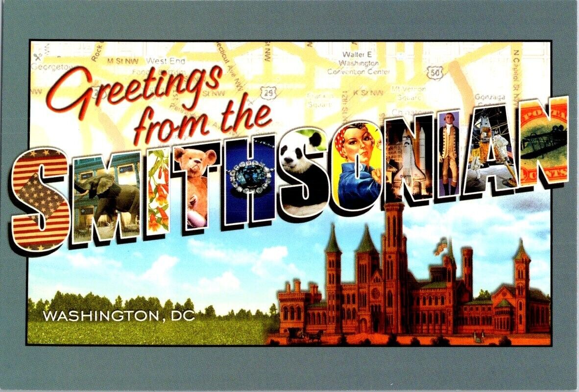 Greetings from the Smithsonian museum Washington DC postcard