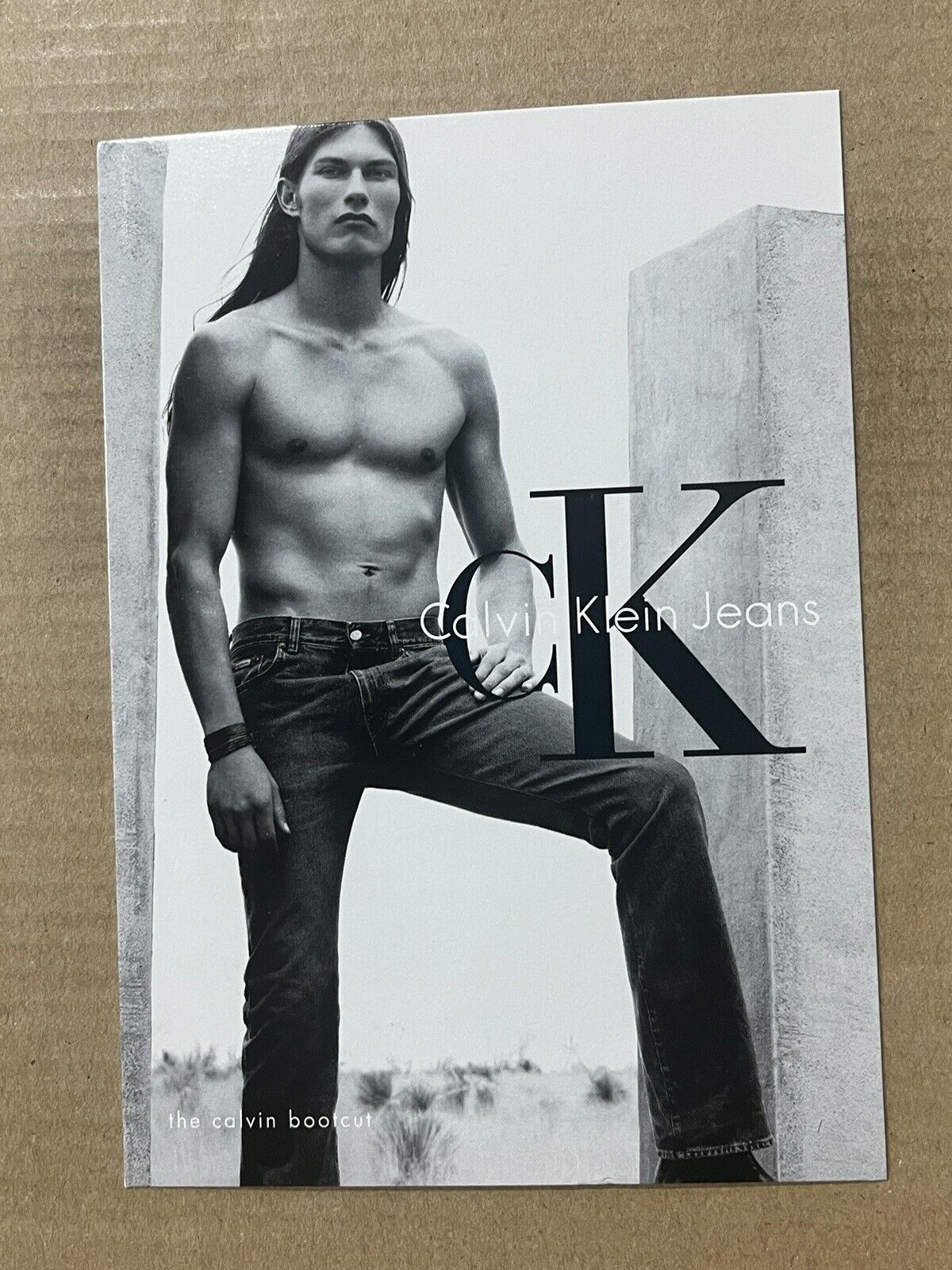 Postcard Calvin Klein Jeans CK Promo Advertising Male Model Vintage PC