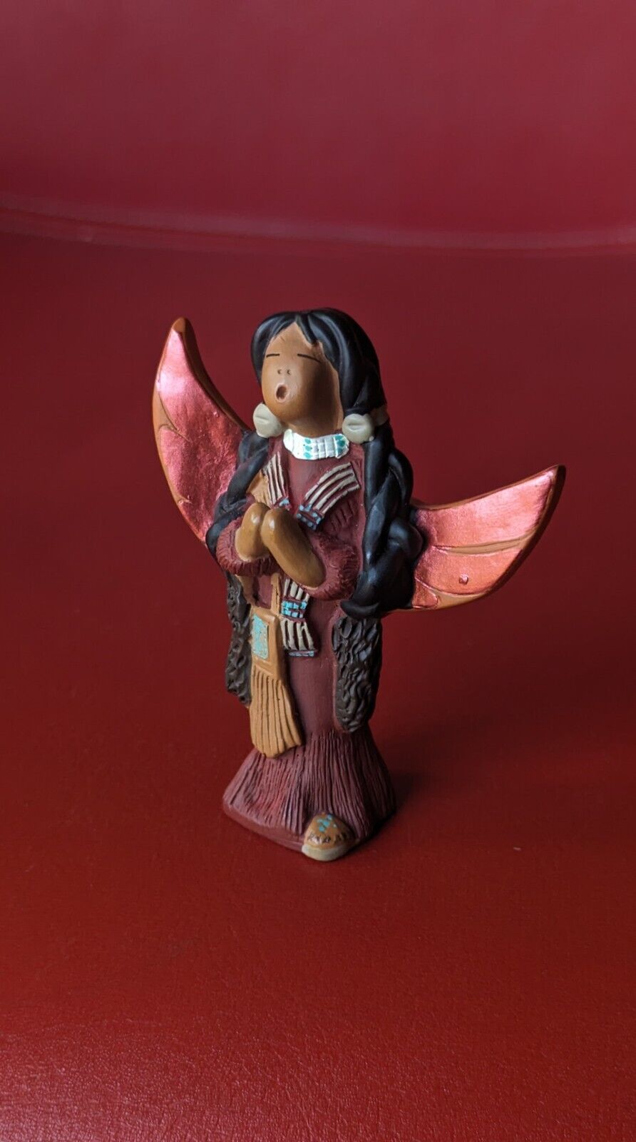 April Romo de Vivar Southwest Folk Art Native American Sing Pray Angel 3\