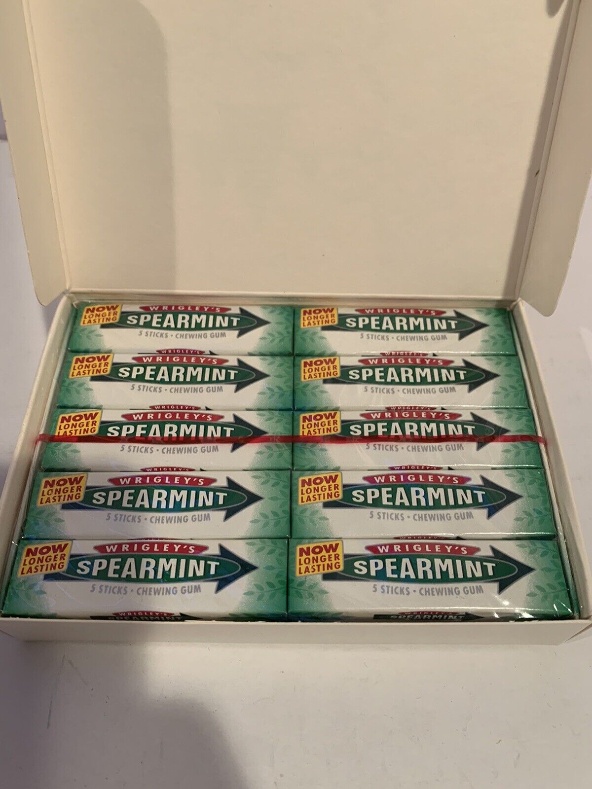 Vintage WRIGLEY’S Spearmint Gum 20 Packs In Vintage Box RARE