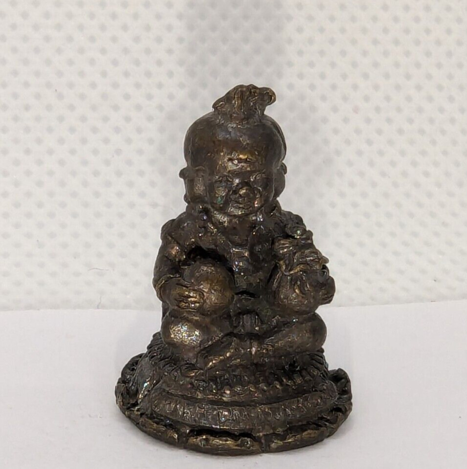 Guman Tong Kuman Thong Thai Buddhist Lucky Wealth Amulet Charm Mini Statue.