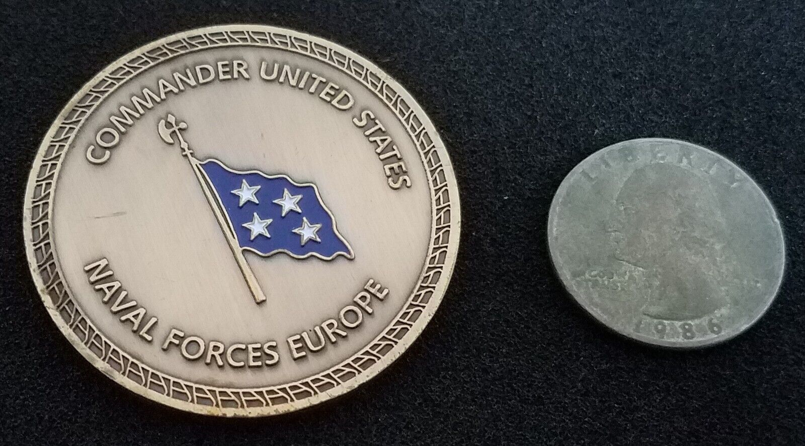 RARE 4 Star Admiral US Naval Forces Europe Sixth Fleet Commander Challenge Coin