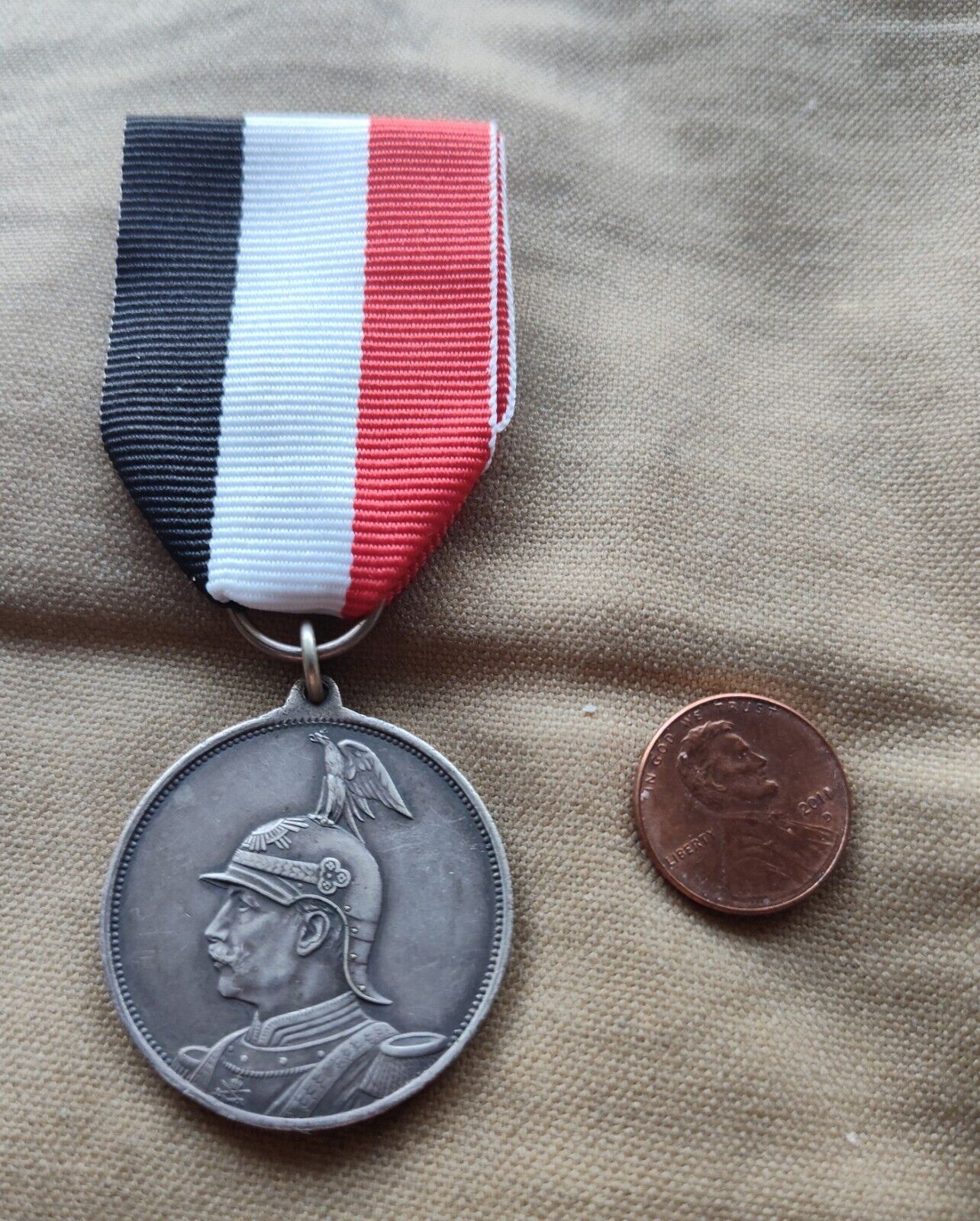  Pre World War 1 KAISER Williams 1813 - 1913 Anniversary Medal replaced Ribbon 