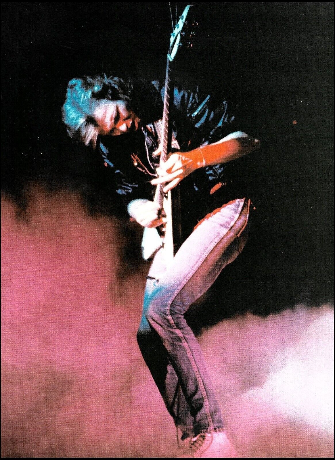 Michael Schenker live onstage with Gibson Flying V guitar 8 x 11 pin-up photo