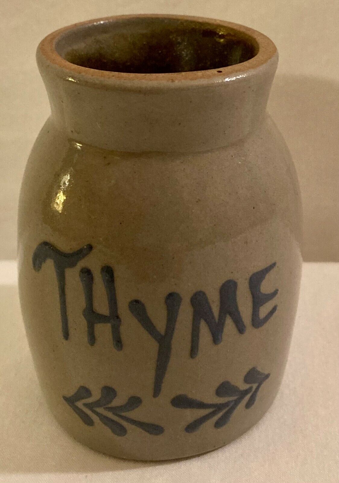Vintage BBP Pottery Thyme Spice Jar 1993 Excellent