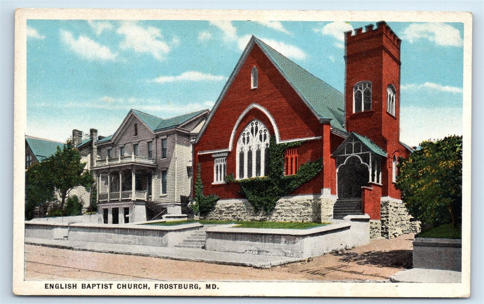 Postcard English Baptist Church, Frostburg, Maryland H161