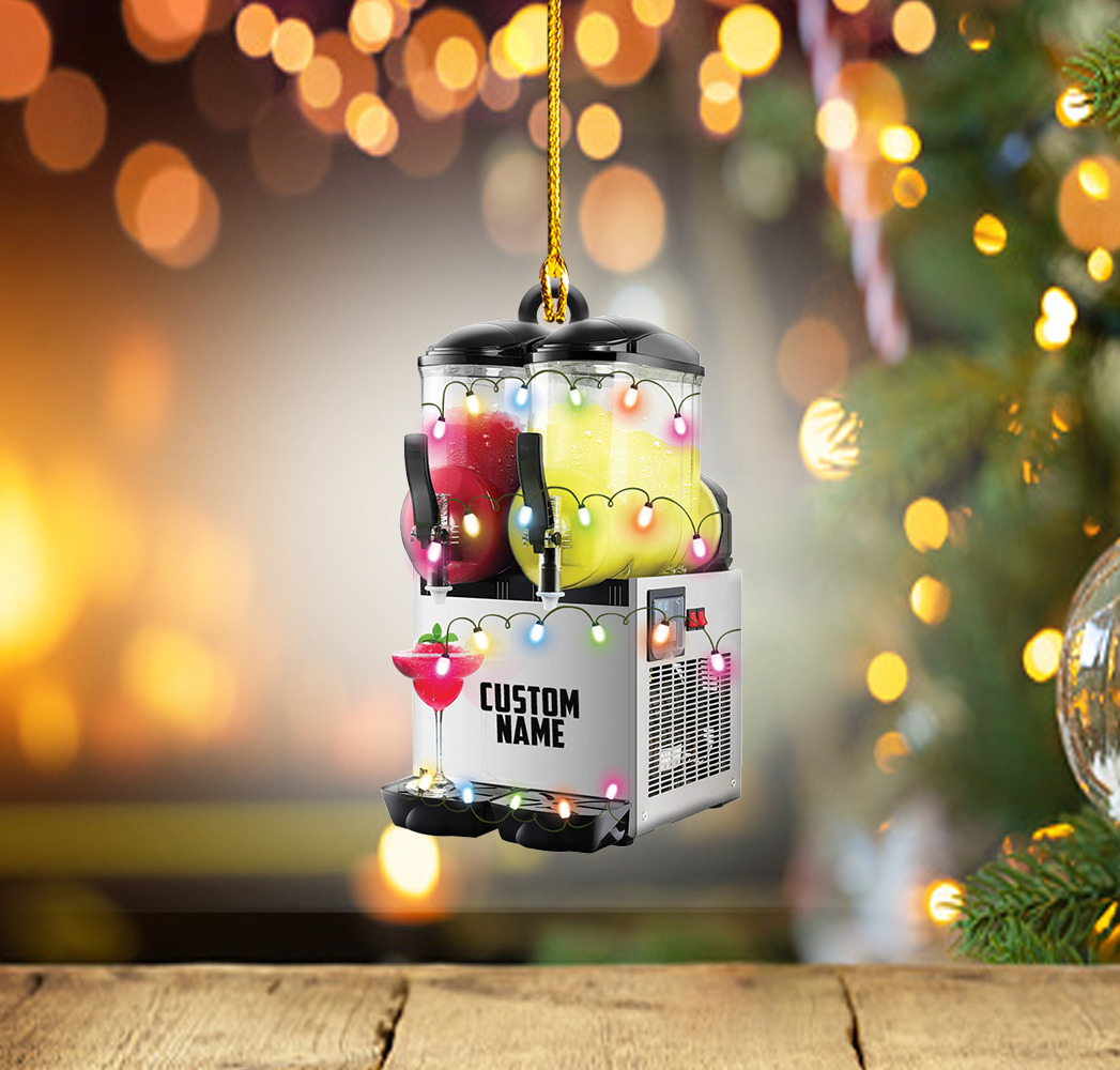 Personalized Slush Juice Margarita Machine Christmas tree hanging Ornament