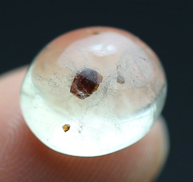6.1ct Rare Natural Clear Garnet Crystal Quartz Pendant Polished