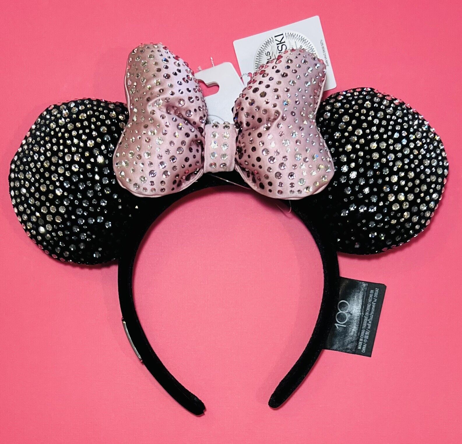 NWT NIB Disney 100 Minnie Mouse Swarovski Ear Headband
