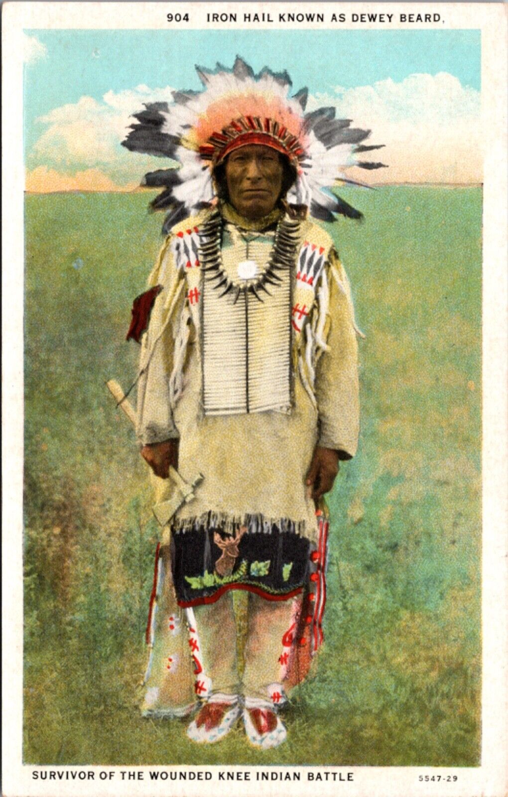 PC Iron Hail known as Dewey Beard Survivor of The Wounded Knee Indian Battle