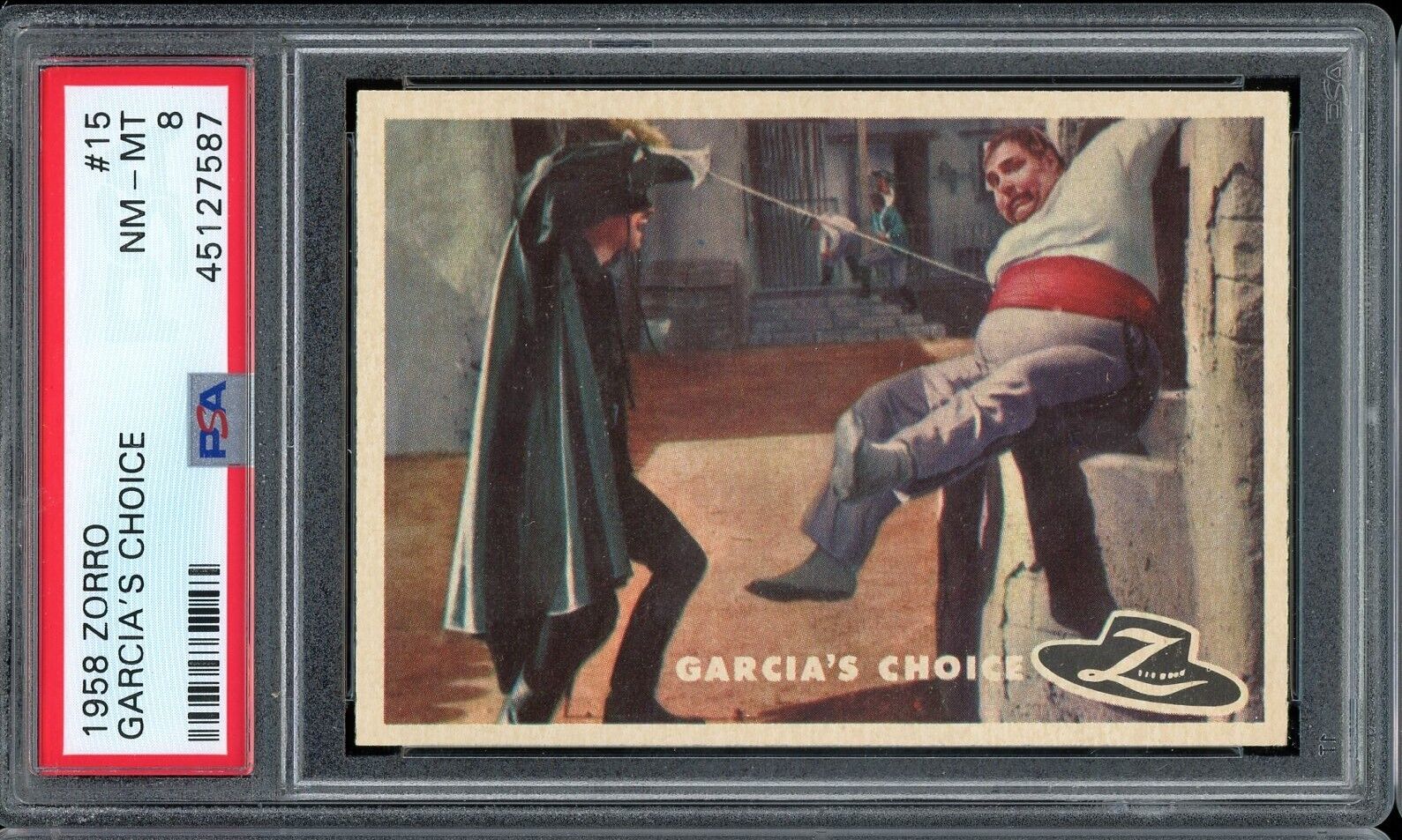 1958 Zorro #15 Garcia\'s Choice PSA 8