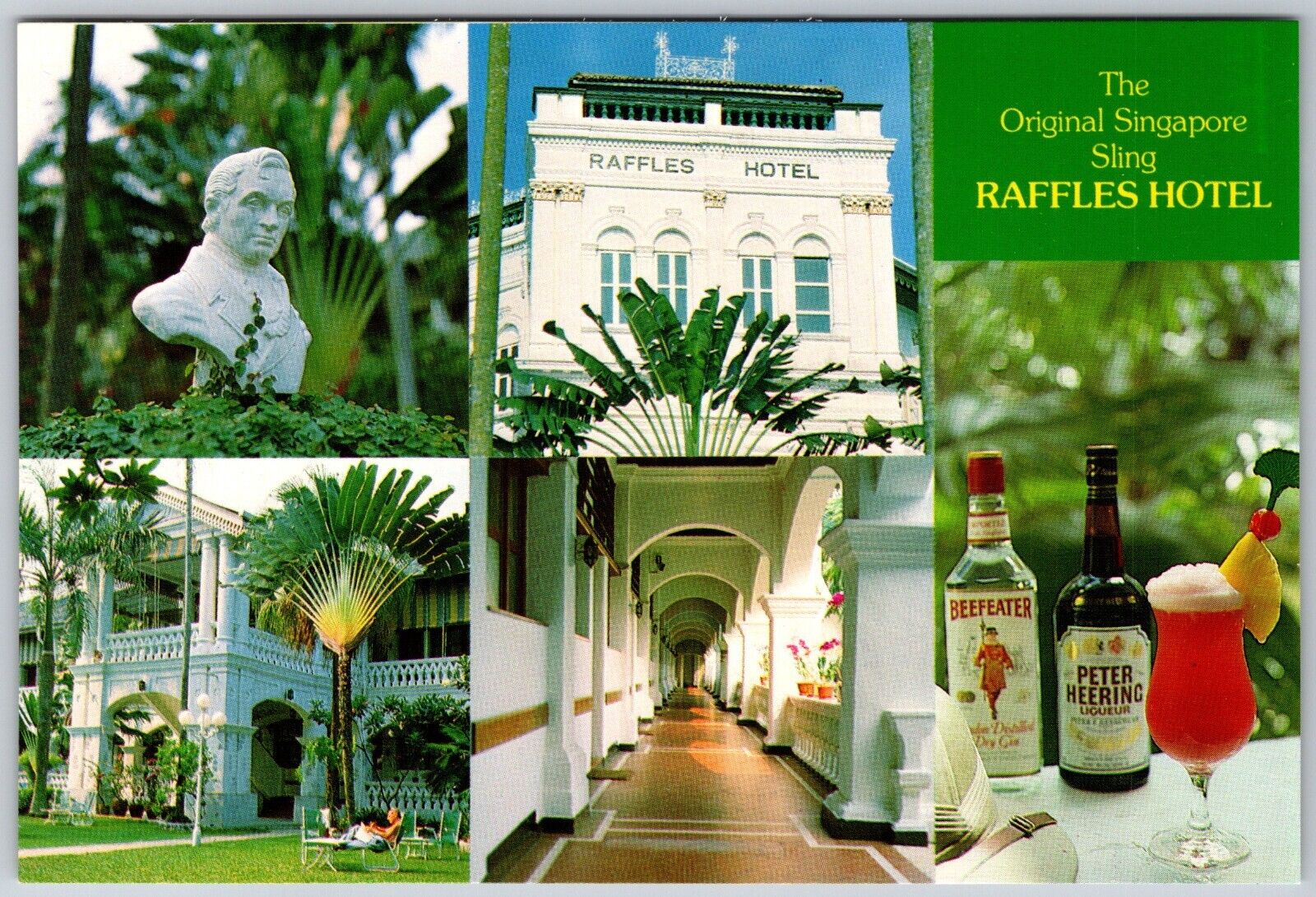 Raffles Hotel Singapore 1986 Postcard