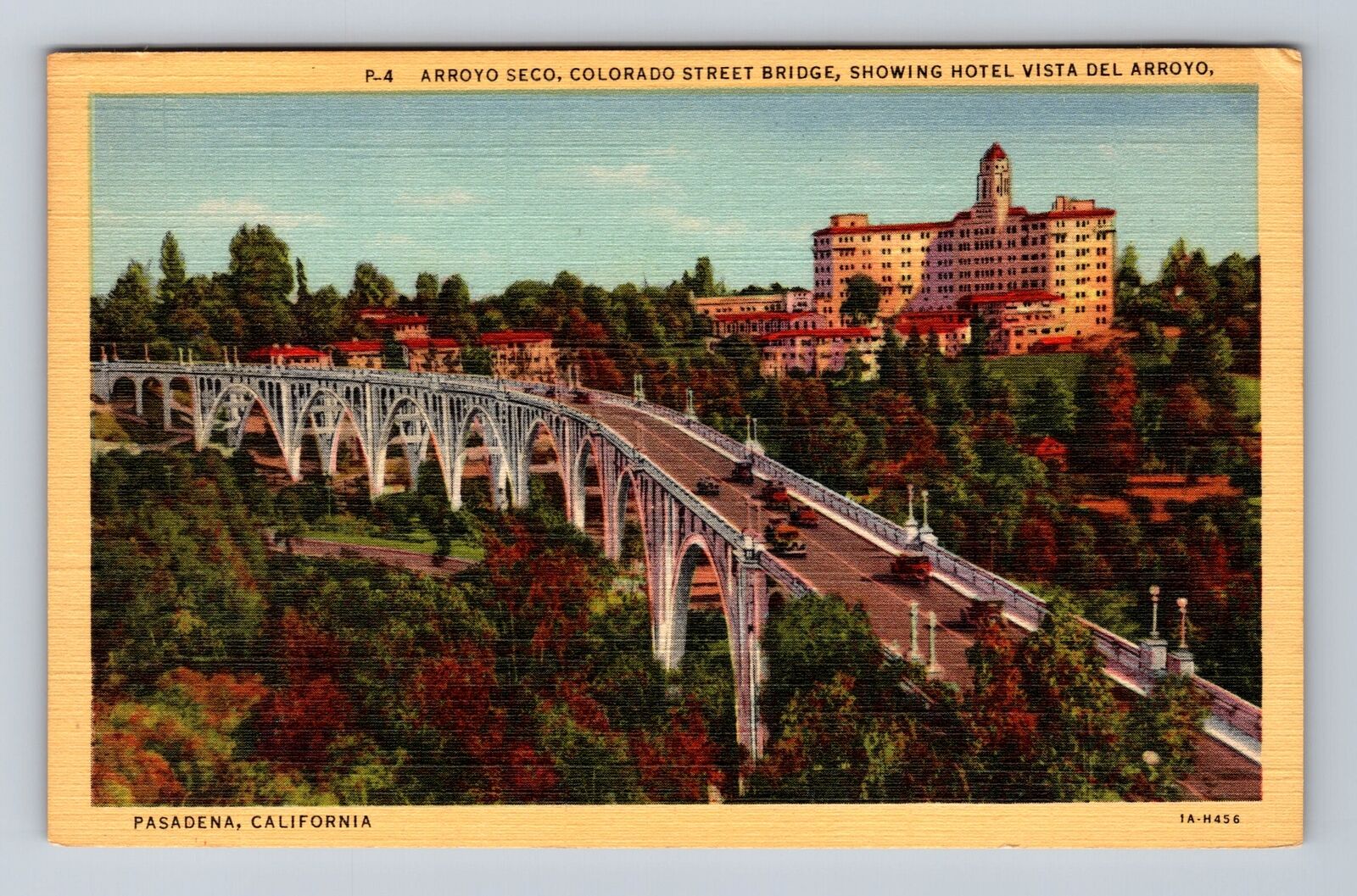 Pasadena CA-California, Arroyo Seco, Colorado Street Bridge, Vintage Postcard