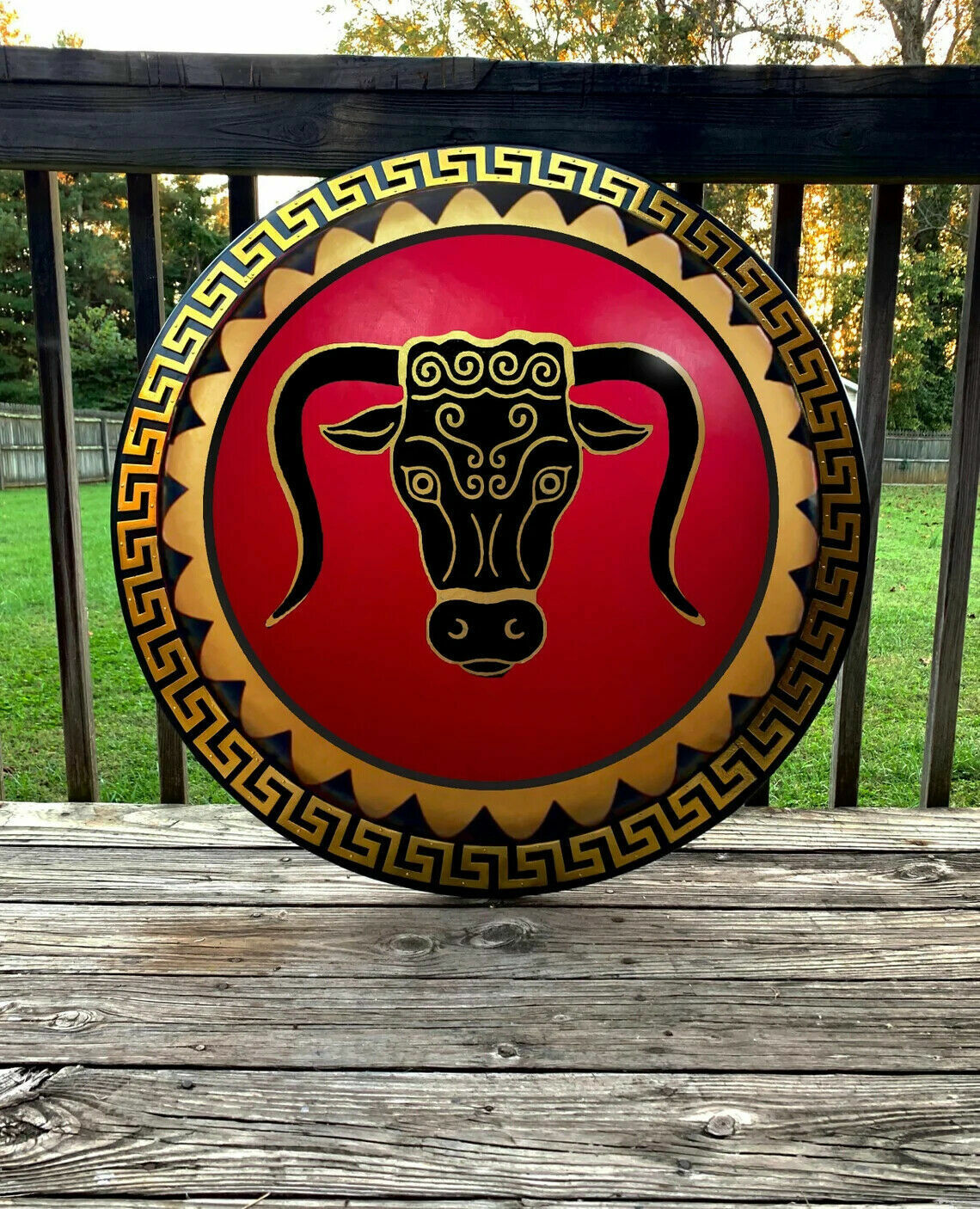 Brazen Bull Authentic Ancient Greek Hoplite Collectible Shield Medieval Gift