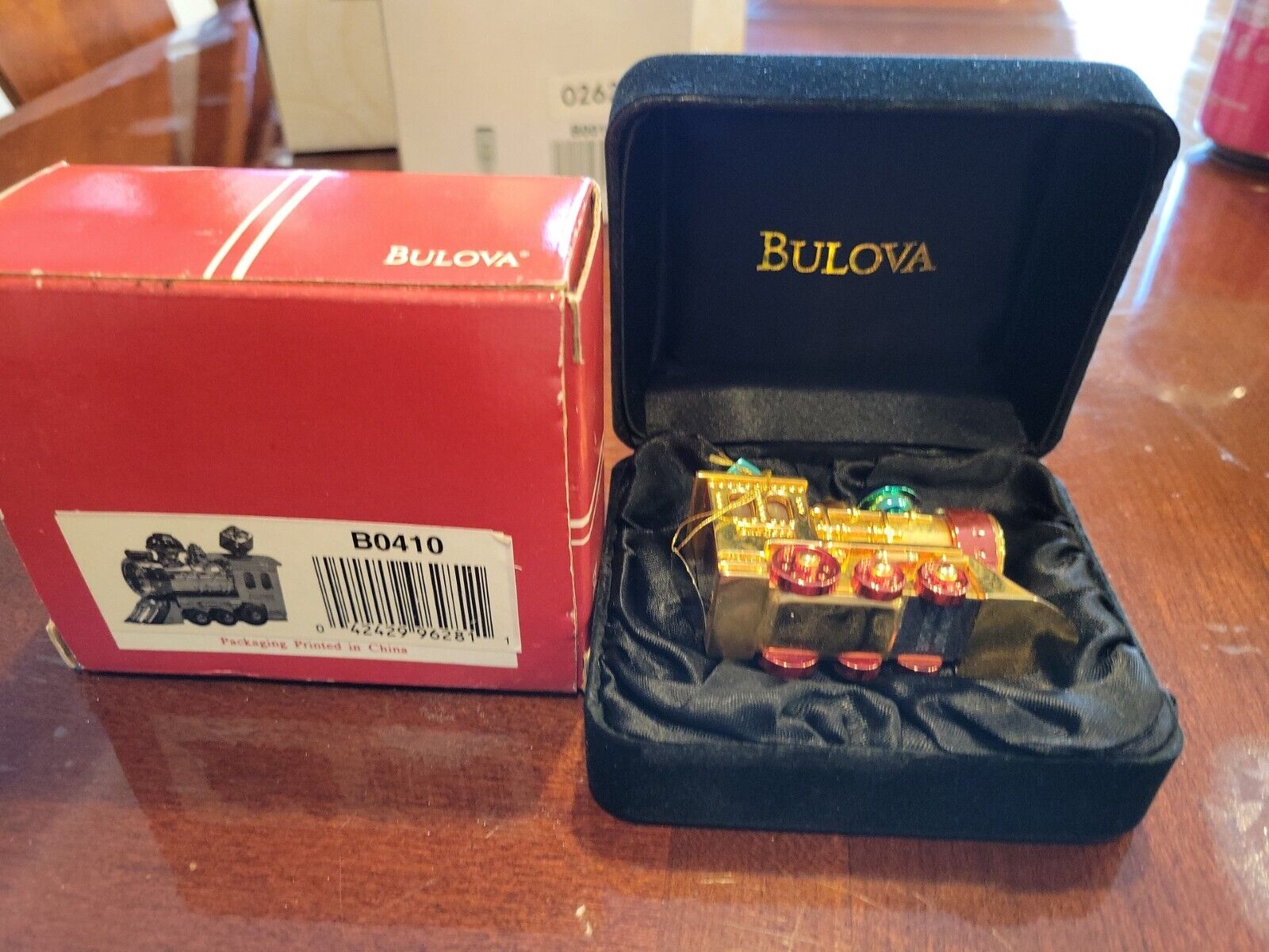 BULOVA MINI COLLECTIBLE HOLIDAY TRAIN #B0410 - IN BOX - DISPLAYED ONLY