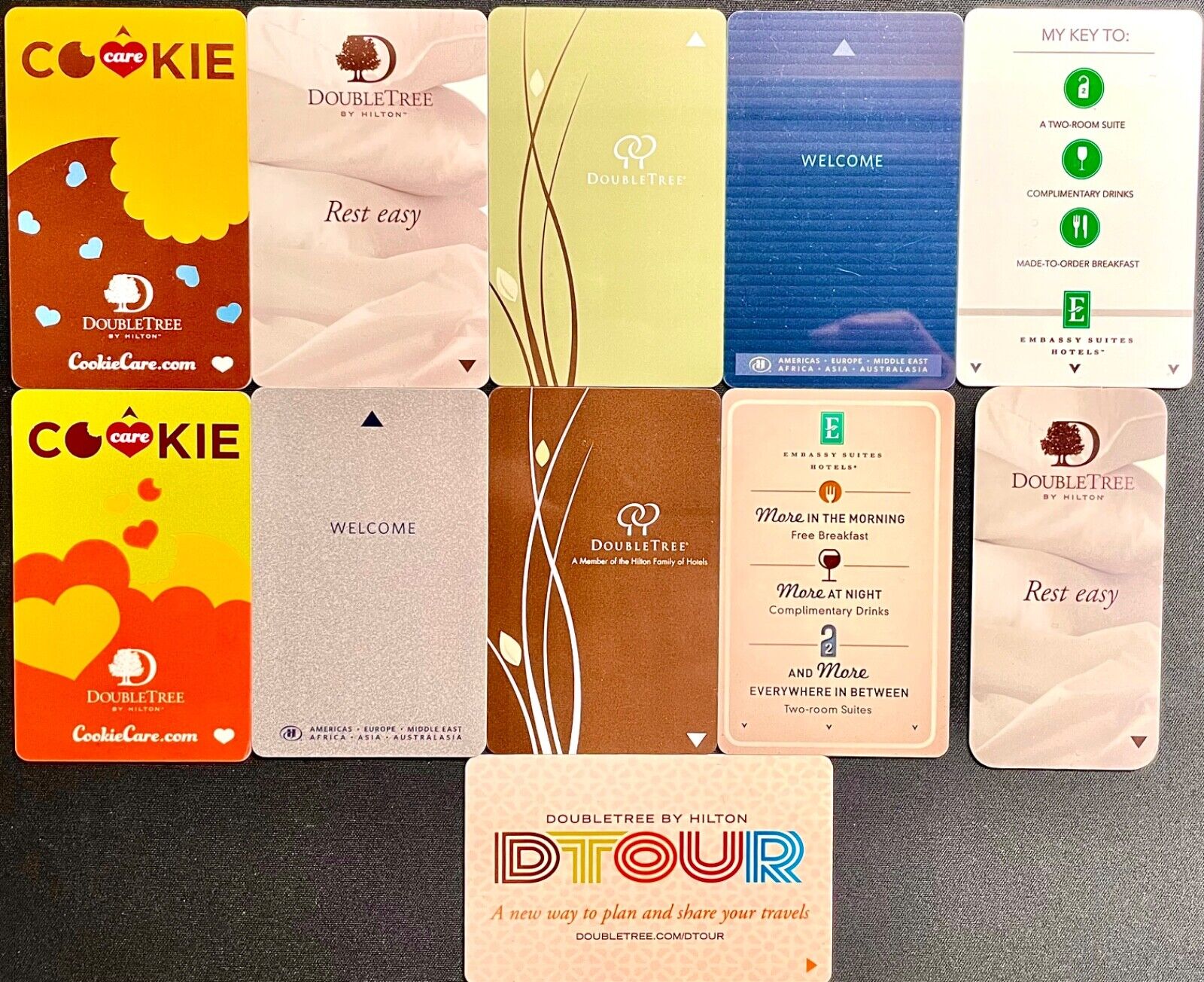 HILTON DOUBLETREE/EMBASSY SUITES, Hotel KEY CARDS, MINT + Ships FREE