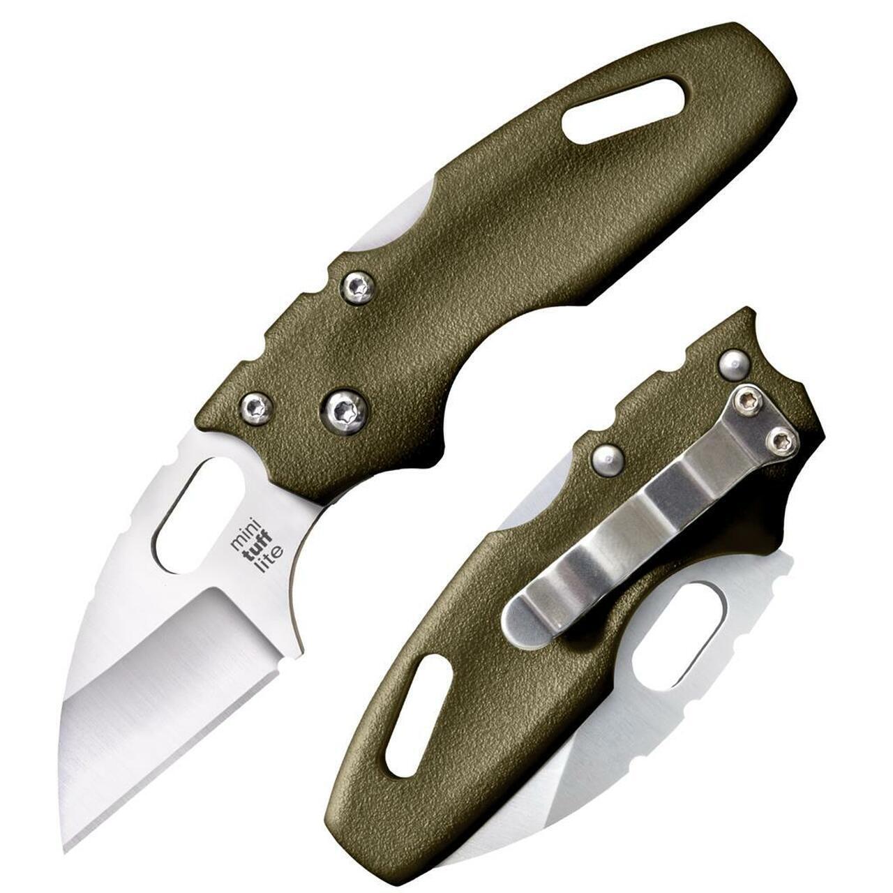 Cold Steel Knives Mini Tuff Lite 20MTGD 4034 Stainless Steel OD Green Griv-Ex